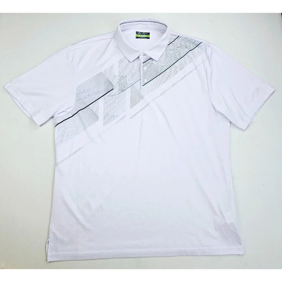 Ben Hogan Performance XL Men's White Short Sleeve Embroidered Sleeve Logo Polo - Picture 5 of 11